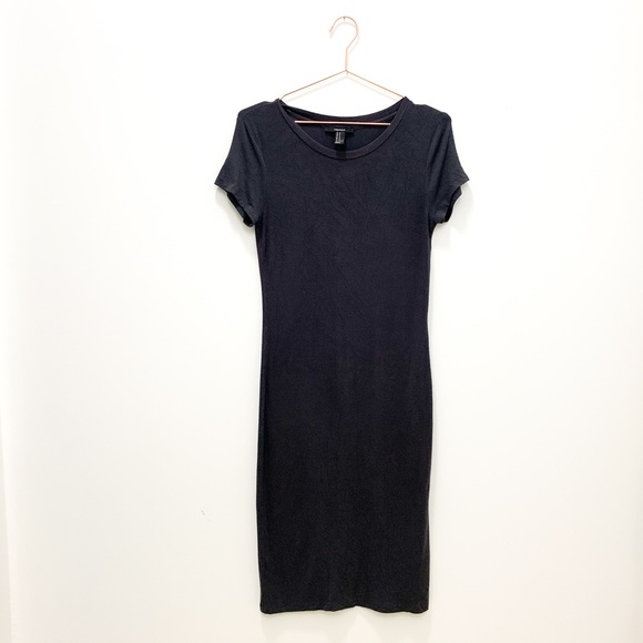 FOREVER 21 CHARCOAL MAXI T-SHIRT DRESS - Picture 2 of 7